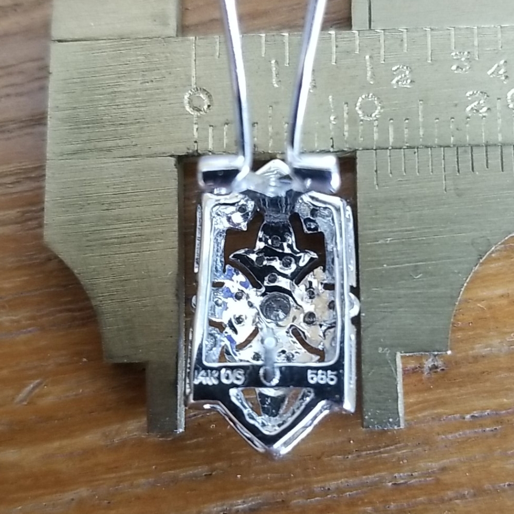14kt White Gold Diamond Earrings - Picture 6 of 6